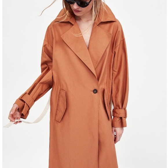 Zara Jackets & Blazers - ZARA Trench Coat with Contrasting Belt